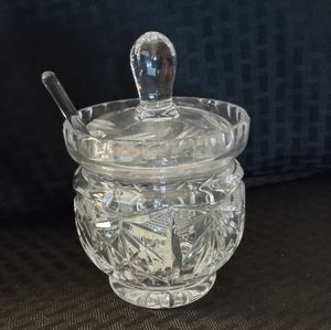 Vintage Sugar Bowl With Lid & Spoon